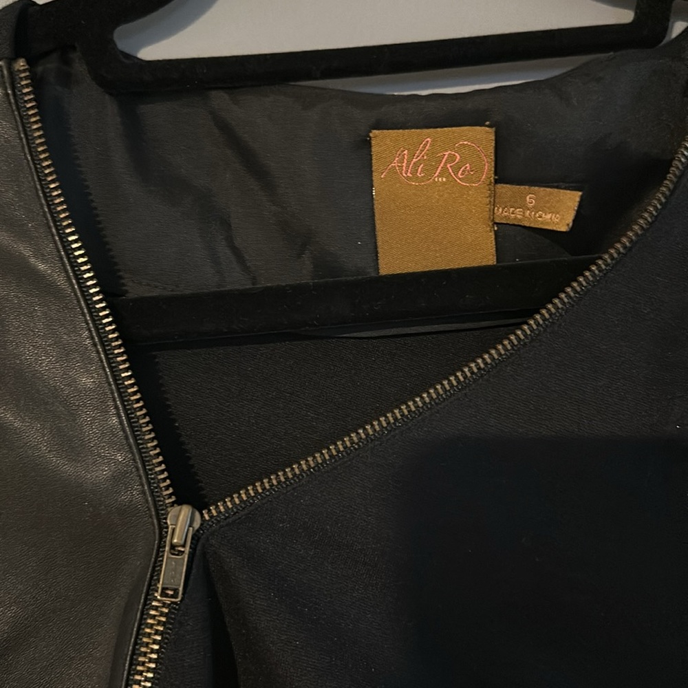 Ali Ro 90s Zipper Dress with Real Leather Accents - Picture 6 of 7